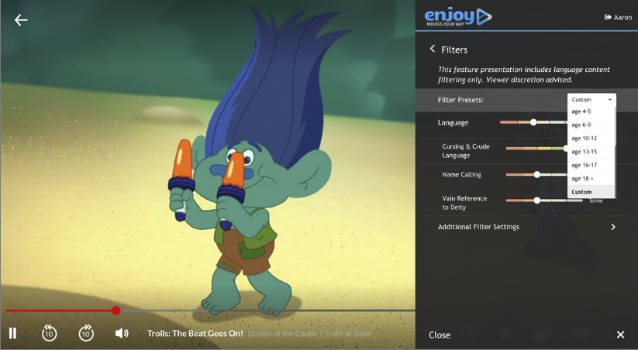 Enjoy filters using the Trolls animated series as an example.